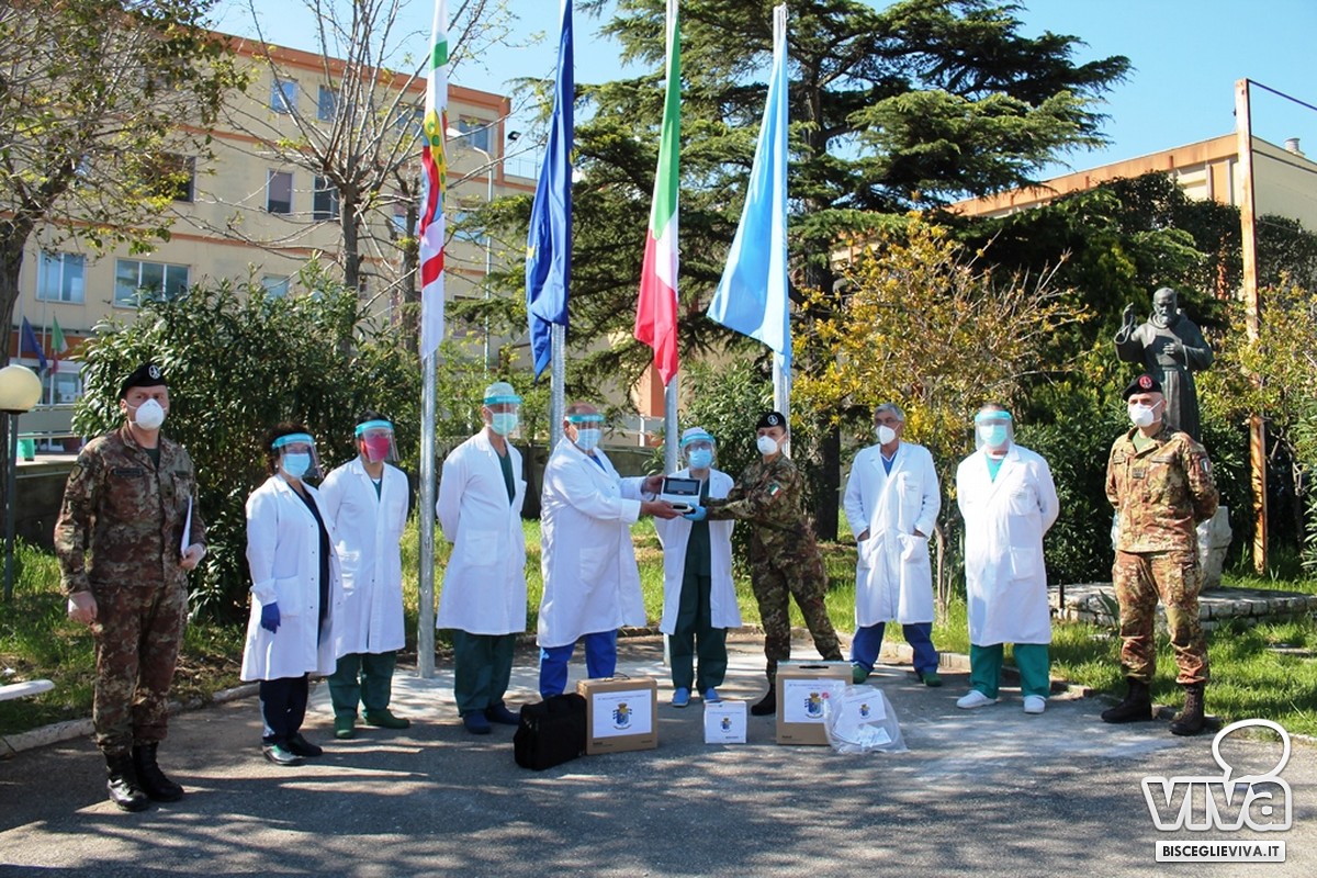 L'82° Reggimento "Torino" dona un ventilatore polmonare all'ospedale di Bisceglie