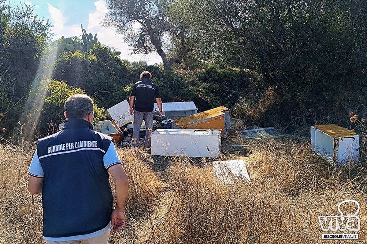 Discarica a cielo aperto in zona Lama di Macina