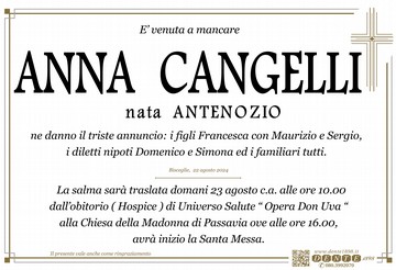 Antenozio Anna Maria spostamento Hospice Semplice