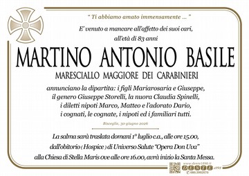 Basile Antonio Martino Croce semplice Hospice