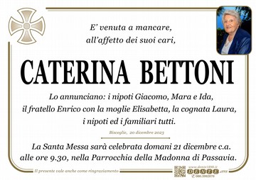 Bettori Caterina Croce tonda