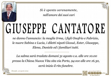 Cantatore Giuseppe Semplice Chiesa Nuova Vita