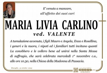 Carlino Maria Livia Croce semplice a tumulazione avvenuta