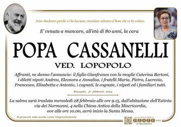 Cassanelli Popa Padre Pio nel tondo