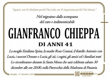 Chieppa Gianfranco Croce semplice