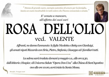 DellOlio Rosa Madonna New Hospice trasferimento Chiesa