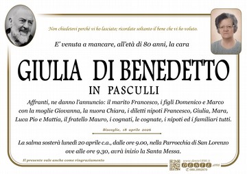 Di Benedetto Giulia Padre Pio nel tondo Copia