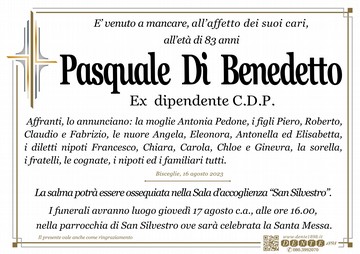 Di Benedetto Pasquale Croce semplice