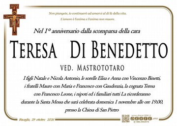 di benedetto teresa Croce San Damiano