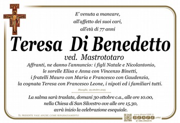 Di Benedetto Teresa san damiano