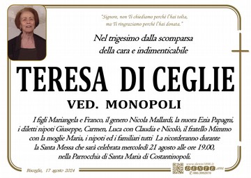 Di Ceglie Teresa Croce semplice