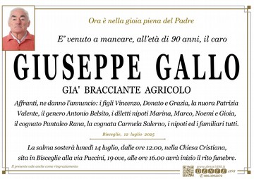 Gallo Giuseppe semplice Chiesa Cristiana Evangelica
