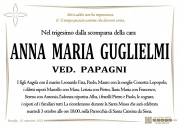 Guglielmi Anna Maria Croce Pesci