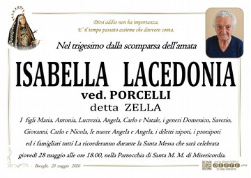 Lacedonia isabella Addolorata nuova