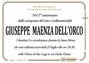 Maenza DellOrco Giuseppe Croce semplice