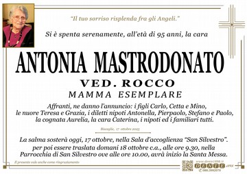 Mastrodonato Antonia croce Grande frase sosta san silvestro