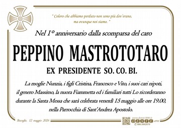 Mastrototaro Peppino Croce nel tondo