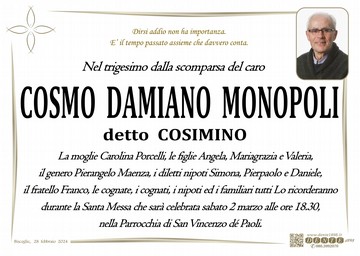 Monopoli Cosmo Damiano Croce Pesci