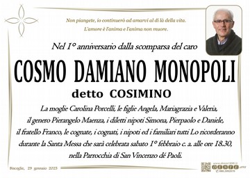 Monopoli Cosmo Damiano Croce Pesci