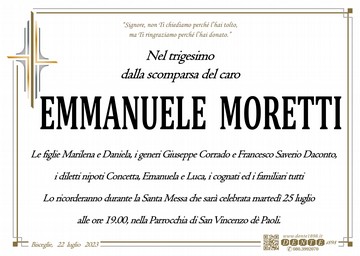 Moretti Emmanuele Croce Papale