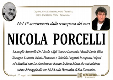 Porcelli Nicola Padre Pio nel tondo