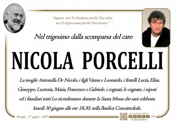 Porcelli Nicola Padre Pio nel tondo