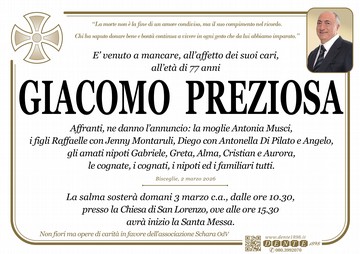 Preziosa Giacomo croce tonda