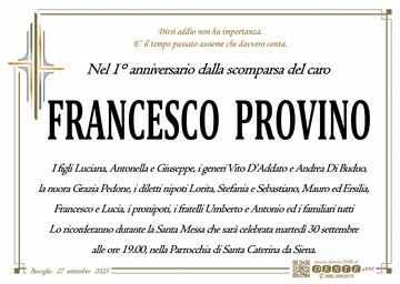 Provino Francesco Croce Papale