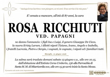 Ricchiuti Rosa Spostamento dallabitazione Croce pesci