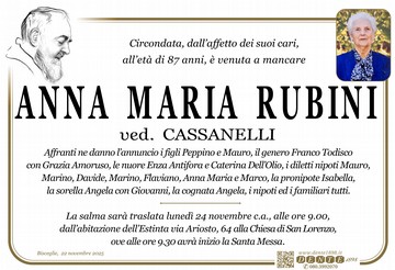 Rubini Anna Maria Padre Pio Abitazione