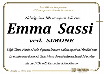 Sassi Emma Croce semplice