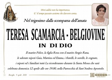 Scamarcia Belgiovine Teresa Addolorata nuova