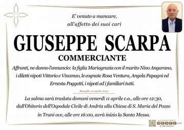 Scarpa Giuseppe Croce tonda da obitorio andria