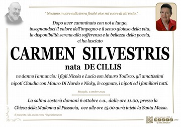 Silvestris Carmen Padre Pio spostamento casa chiesa