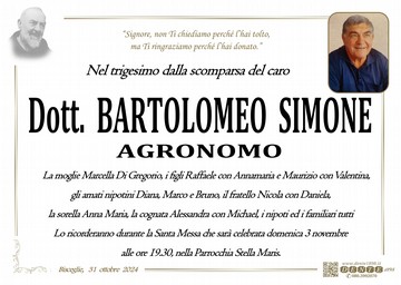 Simone Bartolomeo Padre Pio nuovo