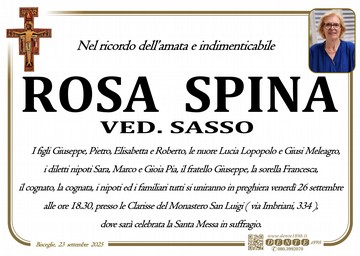 Spina Rosa Crocifisso San Damiano Suore San Luigi