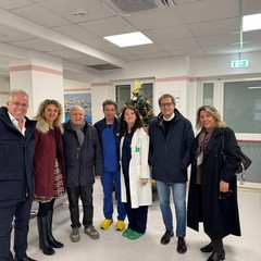 Il sindaco Angarano in visita all'Ospedale di Bisceglie