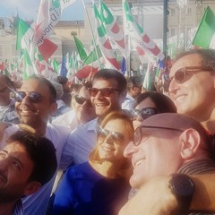 Francesco Boccia alla manifestazione nazionale del Pd in piazza del popolo a Roma