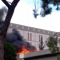 Incendio nell'ex Casa della Divina Provvidenza