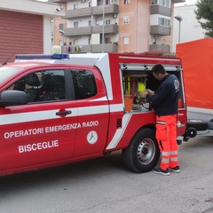 Mezzi e volontari Oer Bisceglie in Romagna