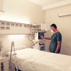 La nuova sala del reparto di anestesia e rianimazione dell'ospedale di Bisceglie