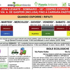 Nuovi calendari per il conferimento dei rifiuti a Bisceglie