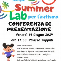 Locandina presentazione Summer Lab per l'autismo