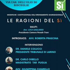 Referendum sulla Giustizia, due appuntamenti per il Sì a Bisceglie