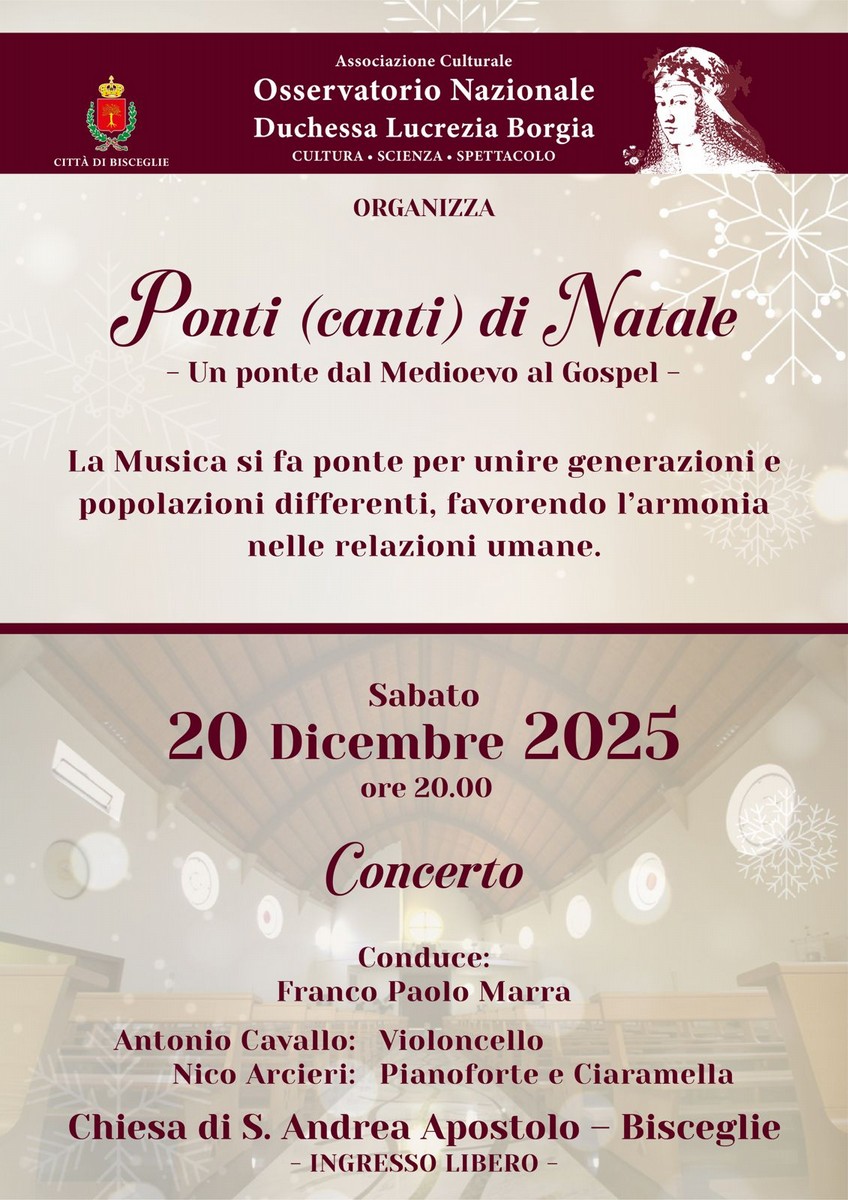 Ponti canti di Natale a Bisceglie