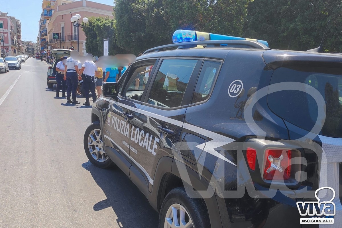 Tamponamento auto-moto in via Imbriani