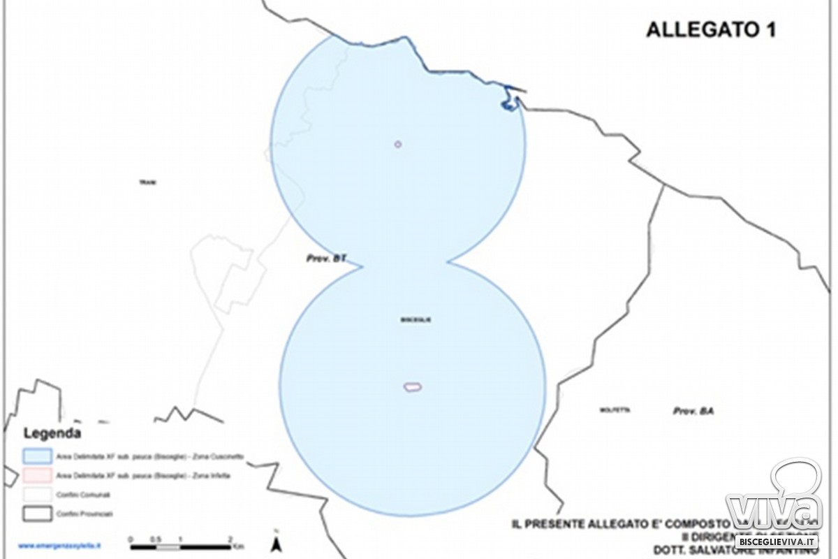 Xylella, zona cuscinetto a Bisceglie PRIMA