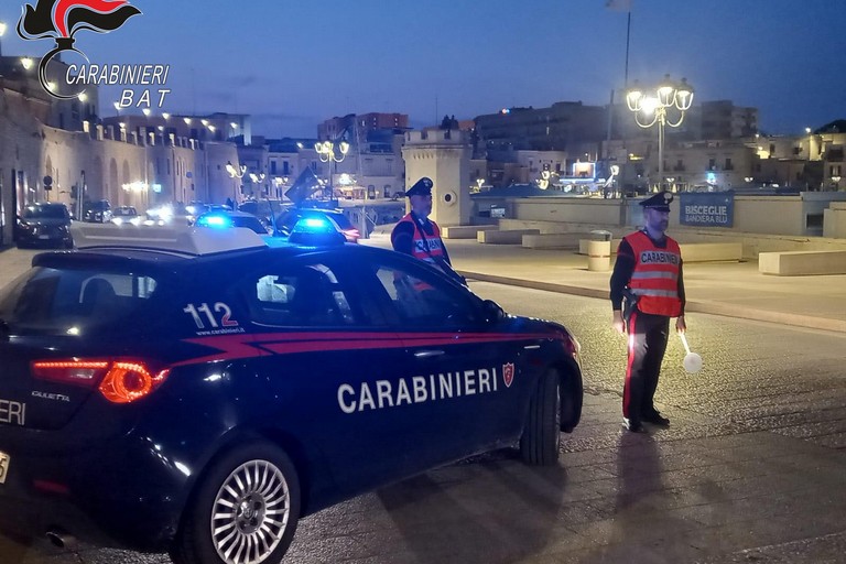 Servizi di controllo dei Carabinieri sul waterfront di Bisceglie