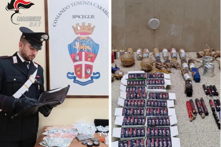 Bisceglie, gli esplosivi sequestrati dai Carabinieri
