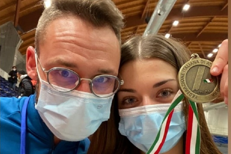 Adriana Cosmai col suo allenatore Alessandro Altamura